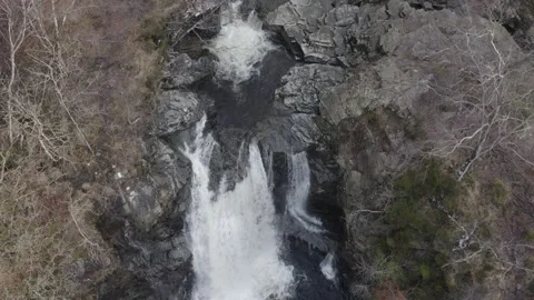 Drone Aerial of the Falls of Falloch Video stock 247618734