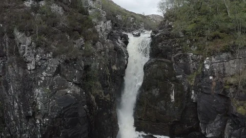 Drone Aerial of the Falls of Kirkaig Video stock 106927217