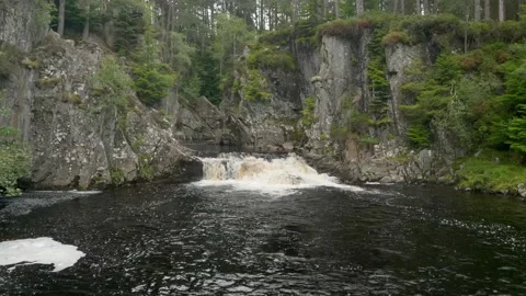 Drone Aerial of the Falls of Pattack Video stock 160442803