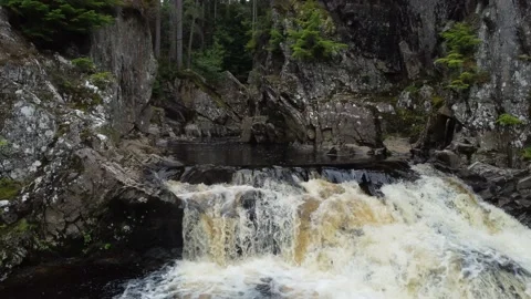 Drone Aerial of the Falls of Pattack Video stock 160442910