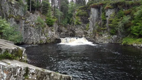 Drone Aerial of the Falls of Pattack Stock-Footage 160442998