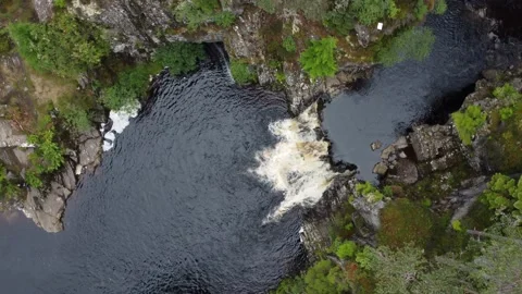 Drone Aerial of the Falls of Pattack Stock-Footage 160443556