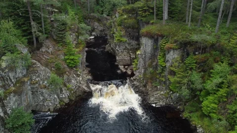 Drone Aerial of the Falls of Pattack Stock-Footage 160443564