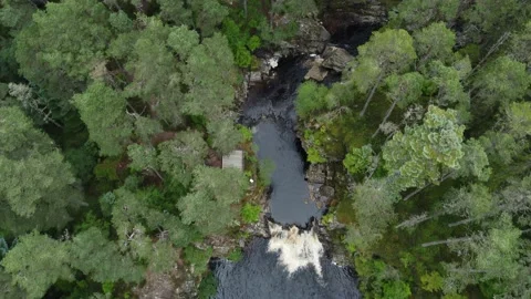 Drone Aerial of the Falls of Pattack Stock-Footage 160443844