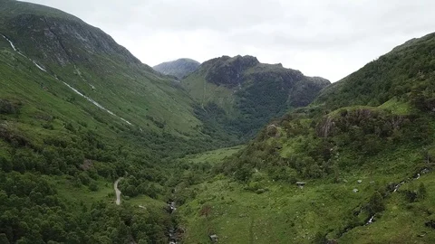 Drone Aerial of Glen Nevis Video stock 92816632