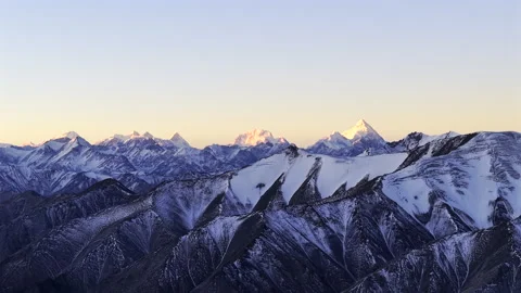 Drone Aerial of K2 and Broad Peak, Karakoram Mountains Stockbeeldmateriaal 340875104