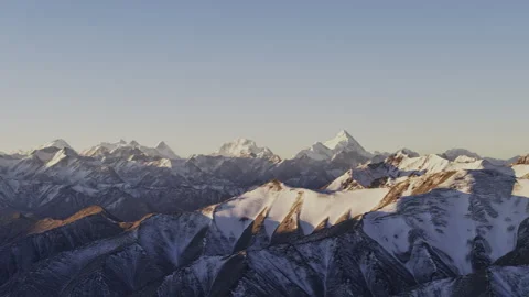 Drone Aerial of K2 and Broad Peak, Karakoram Mountains Stock Footage 340878371