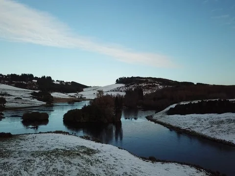 Drone Aerial of Knapps Loch Video stock 84865241