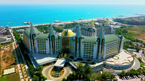 Drone aerial of large hotel development in Turkey. Stock Footage 334217825