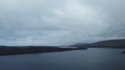 Drone Aerial Looking Down Loch Etive Video stock 167862026