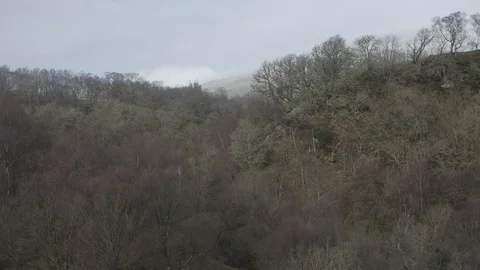 Drone Aerial of Low Cloud above The Greenock Cut Stock Footage 103472827