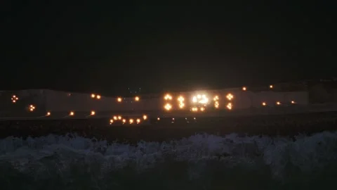 Drone Aerial of Marco Zero and Recife Antigo at Night Vidéo 329259988