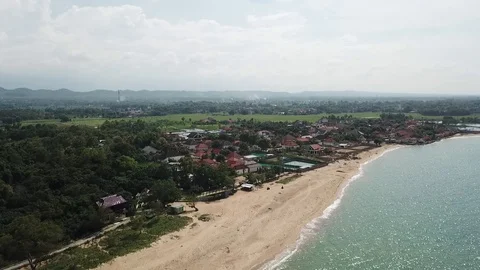 Drone Aerial Nepa Beach Madura Island Indonesia 01 Stock Footage