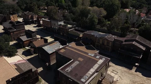 Drone Aerial Over Melody Ranch Studios Hollywood Western California 20250312 Stock Footage 331398618