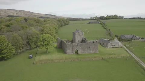 Drone Aerial of Skipness Castle Vidéo 113633188