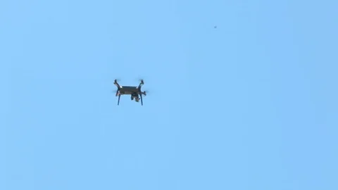 Drone aerial spy camera flying above pal... | Stock Video | Pond5