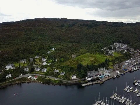 Drone Aerial of Tarbert Video stock 81629497