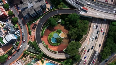 Drone Aerial Top View of Flyover inside ... | Stock Video | Pond5