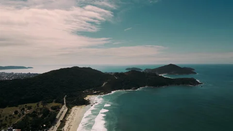 Drone aerial view of the beach Stock Footage 309827054