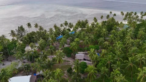Drone aerial view of the beautiful raw Sicsican Island Stock Footage 330064663