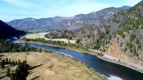 Drone Aerial View of Bitterroot Valley Stock Footage 229404738