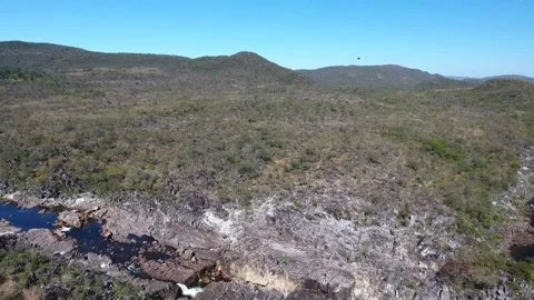 Drone Aerial View of Chapada dos Veadeiros, Alto Paraíso de Goiás, Brazil Vídeos de archivo 338163276