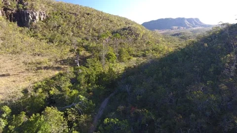 Drone Aerial View of Chapada dos Veadeiros, Alto Paraíso de Goiás, Brazil Vídeos de archivo 338163490