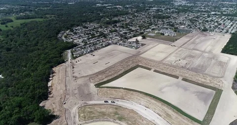 Drone Aerial view construction New Port Richey Pasco County Florida Stock Footage 105365653