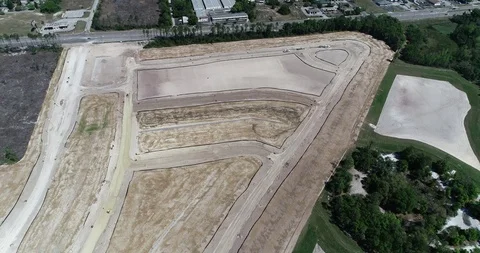 Drone Aerial view construction New Port Richey Pasco County Florida Stock Footage 105365775