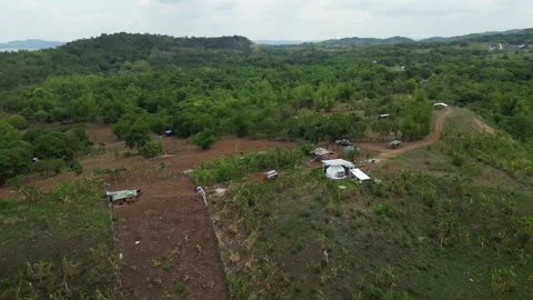 Drone aerial view of a dome vacation accommodation near La Hacienda Hills 3 in Stock Footage 341911922