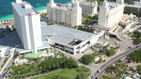 Drone Aerial view eagle beach aruba Video stock 231917854