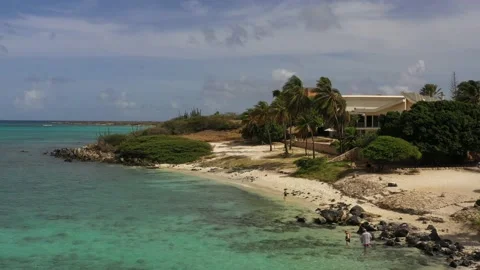 Drone Aerial view eagle beach front Video stock 231918266