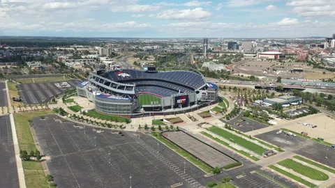 aerial photograph Sports Authority Field at Mile High Stadium Elitch  Gardens Amusement Park Denver, Colorado, Aerial Archives