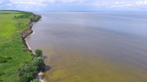 Drone. Aerial view. Flight along the coast Stock Footage 128711798