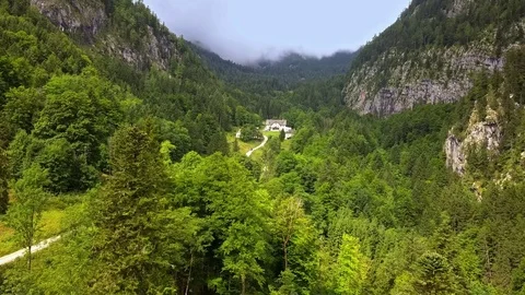 Drone aerial view - flying over Alps, Austria Stock Footage 80988893