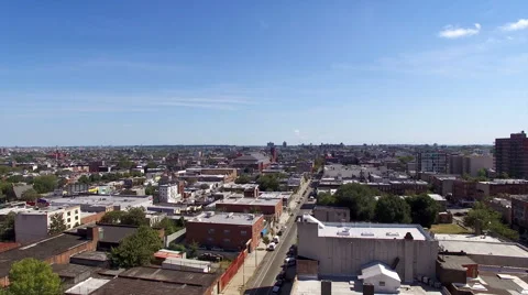 Drone Aerial View Flying Through Brooklyn Stock-Footage 68407513