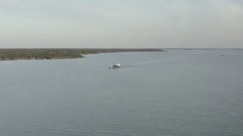 Drone aerial view of general cargo ship in Finland. Stock Footage 132191595