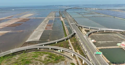 Drone: Aerial View of Highway Stock Footage 223605124