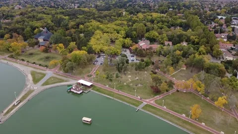 Drone Aerial View Of Lake, Palic, Serbia 動画素材 337346837