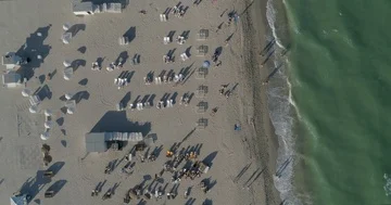 Drone aerial view of miami beach florida Stock Footage 85832039