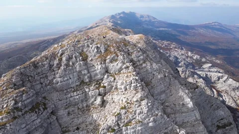 Drone Aerial View of Mountain Ridge Landscape Video stock 338989676