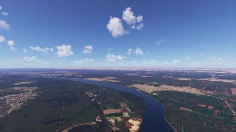 Drone aerial view Nile Delta in Minya Governorate. Egypt Stock Footage 330280581