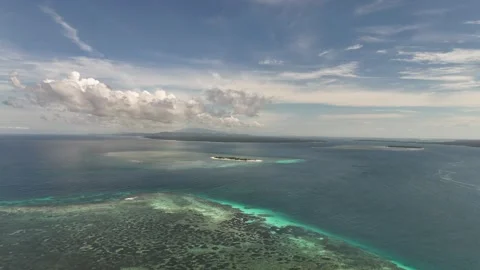 Drone Aerial View of Norma Beach in a Tropical Island in Balabac, Philippines. Stock Footage 330056972