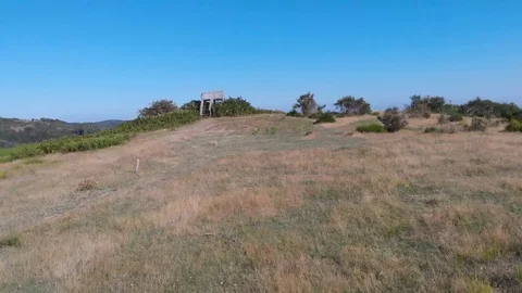 Drone aerial view. Observation point for wolves Stock Footage 112331897