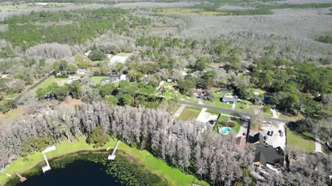 Drone Aerial view Pasco County, Odessa, FL 33556 Stock Footage 233357367