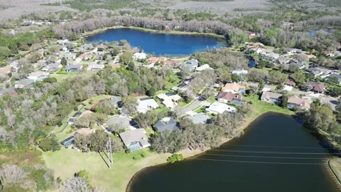 Drone Aerial view Pasco County, Odessa, FL 33556 Stock Footage 233357431