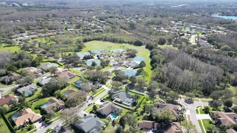Drone Aerial view Pasco County, Odessa, FL 33556 Stock Footage 233357544
