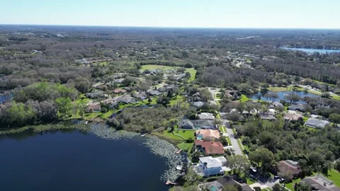 Drone Aerial view Pasco County, Odessa, FL 33556 Stock Footage 233357564