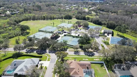 Drone Aerial view Pasco County, Odessa, FL 33556 Stock Footage 233357663
