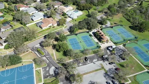 Drone Aerial view Pasco County, Odessa, FL 33556 Stock Footage 233357666